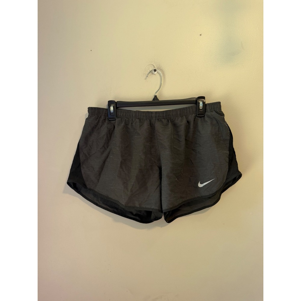 Nike Dri-FIT Womens XL Running Shorts Gray Black Mesh Inseam 3 2860